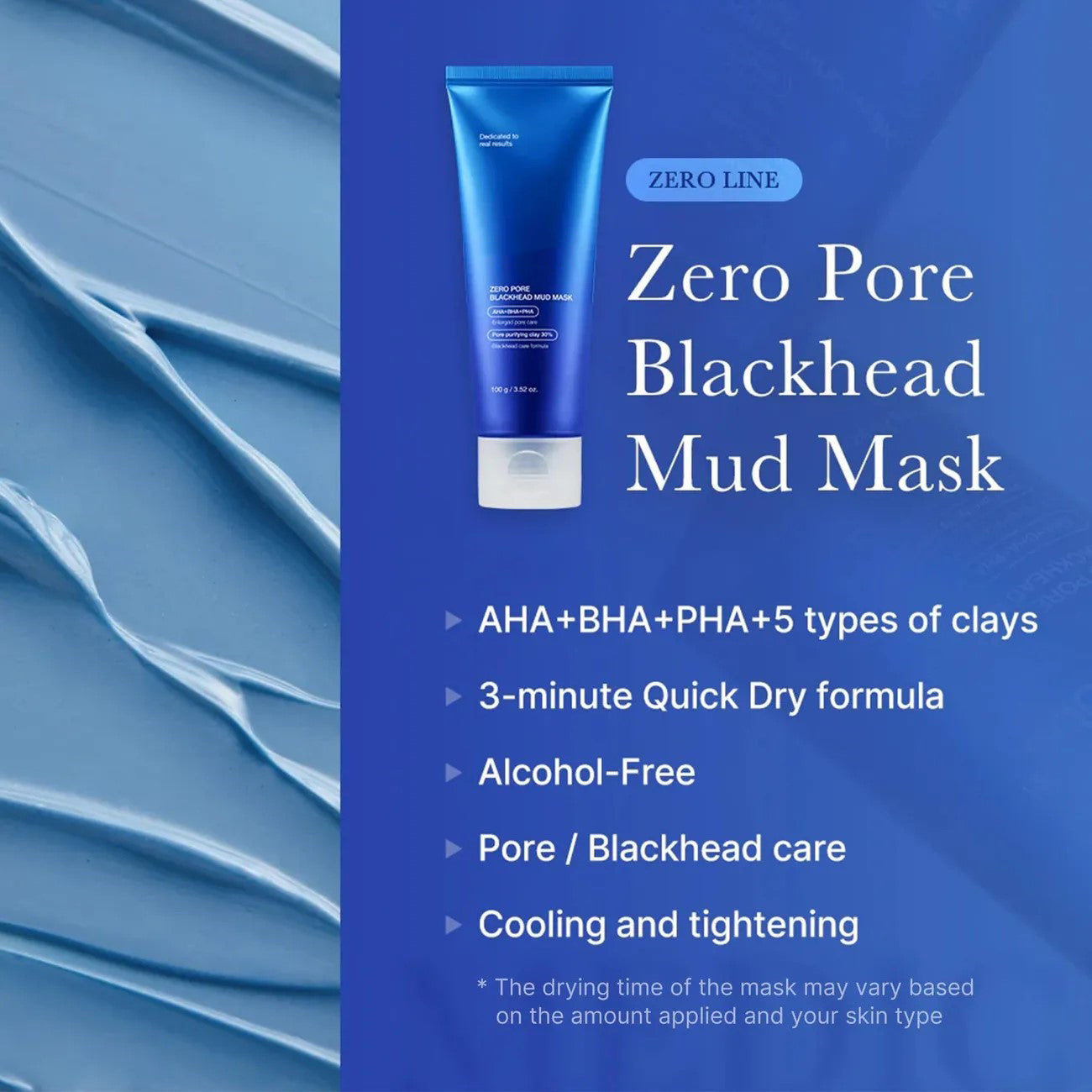 Medicube Zero Pore Blackhead Lermask - Hudkylning & Porminskning